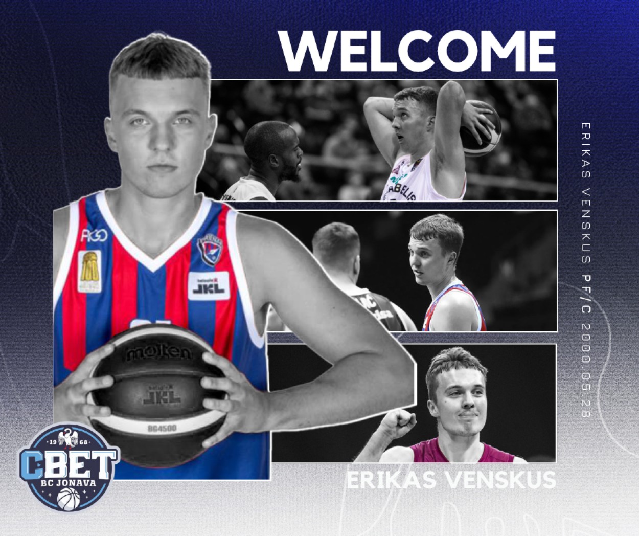Prie Jonavos „CBet“ jungiasi Erikas Venskus
