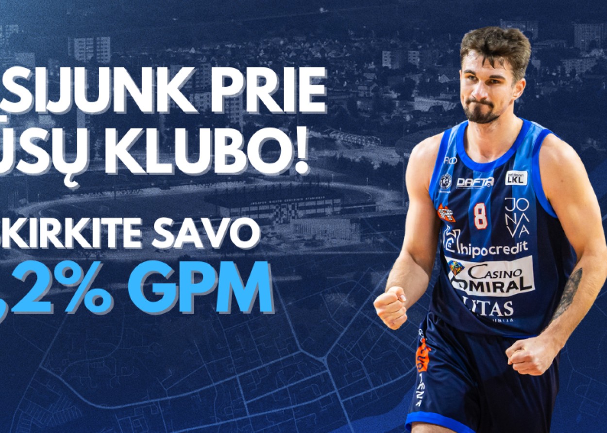 Prisidėk prie Jonavos „Jonava Hipocredit“ skirdami 1,2% GPM